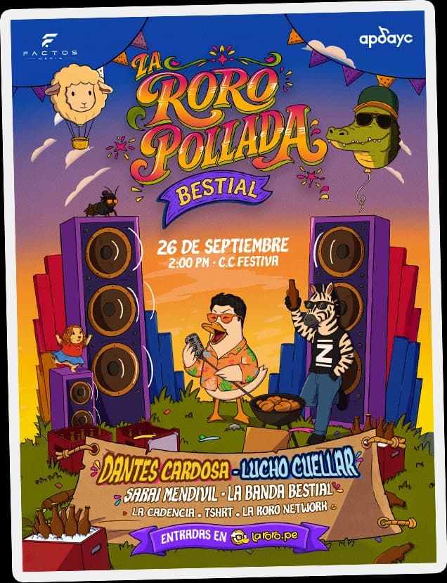 Afiche La Roro Pollada Bestial